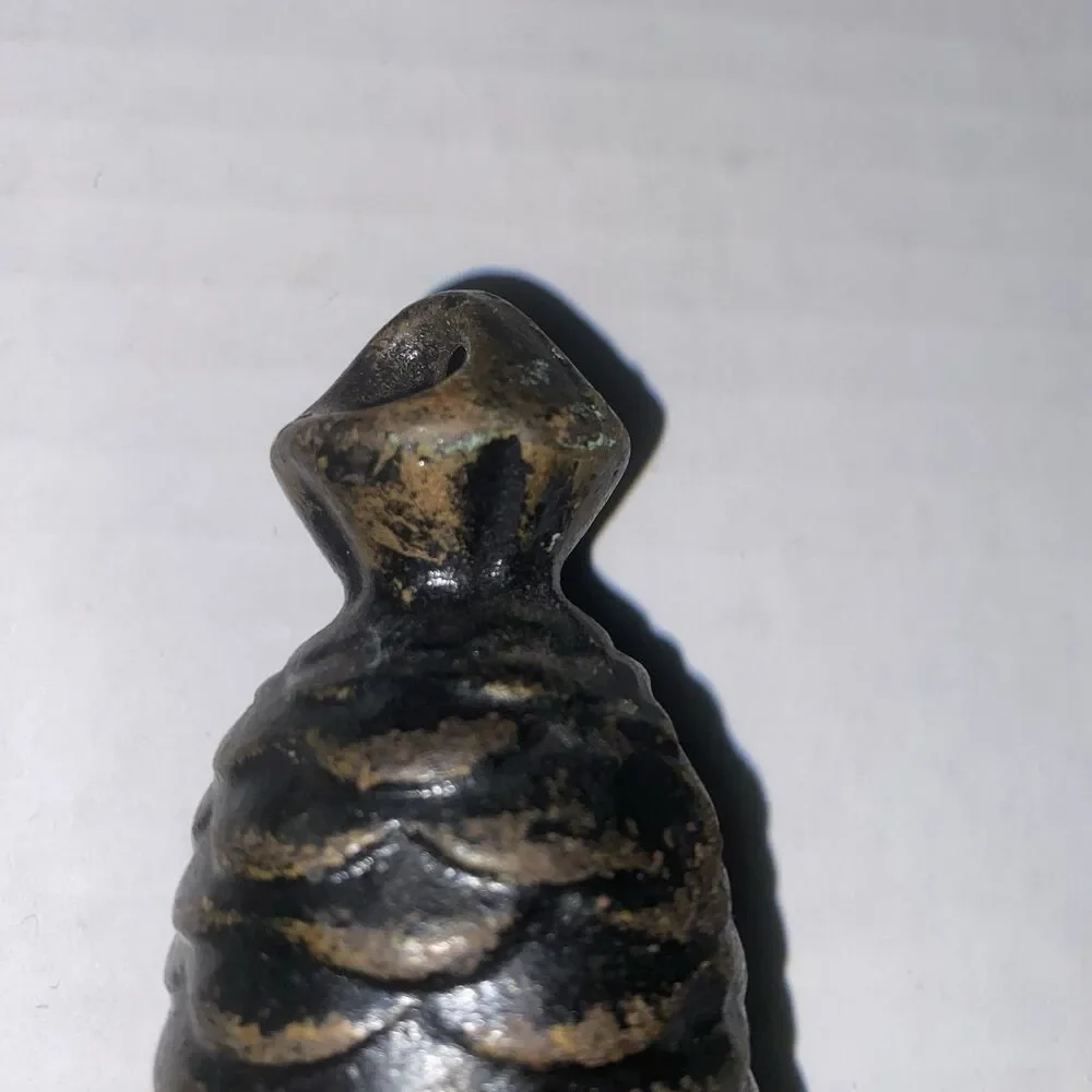 Vintage Cast Iron Cuckoo Clock Weight - 1500g 1500 Grams - Pine Cone Shape 7.5